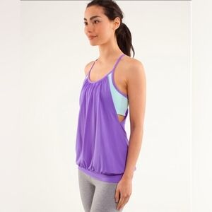 Lululemon No Limits Tank In Power Purple / Aquamarine